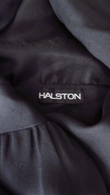 Women's 1970s Halston Plunge Silk Wrap Dress