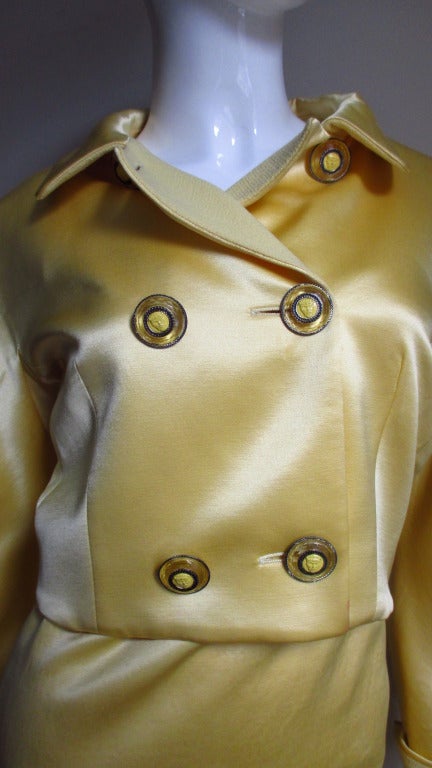 1990s Gianni Versace Silk Dress & Jacket In New Condition In Water Mill, NY