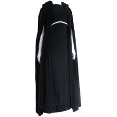 1960's Bill Blass Silk Gown & Hooded Cape 9