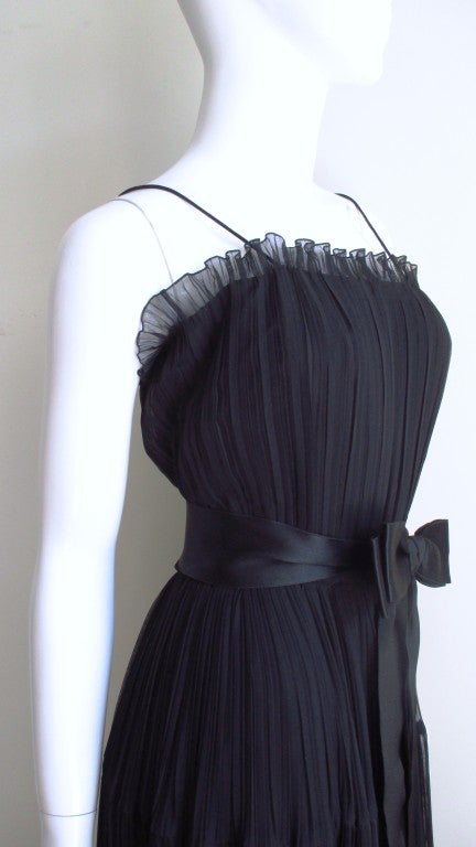 Women's 1960s Jean Louis Silk Pleated Gown