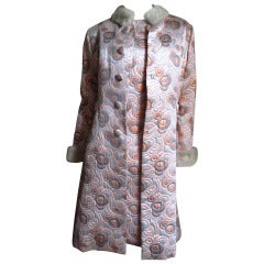 1960's Metallic Brocade Dress & Coat