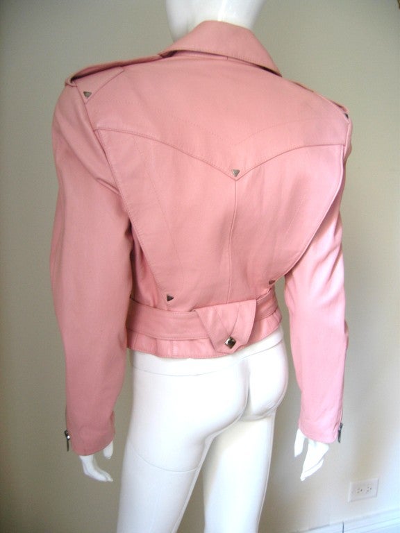 1980's Michael Hoban North Beach Leather Motorcycle Jacket For Sale at