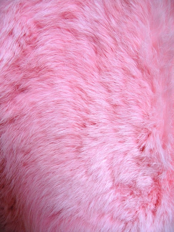Women's 1970's Pink Goat Fur Jacket