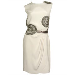 Bill Blass Silk Dress With Elaborate Beading 10