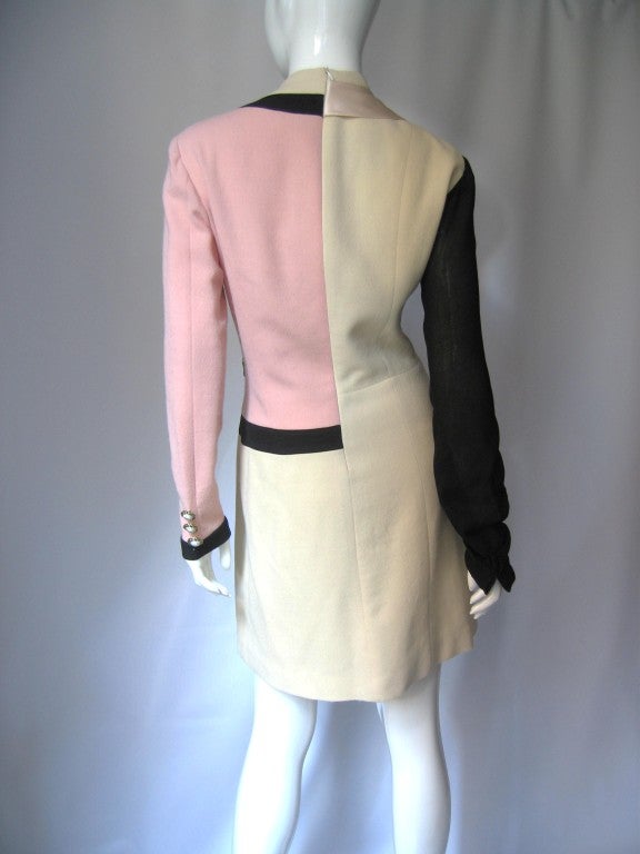 1990's Moschino Dress with Chanel Style Half Jacket 2