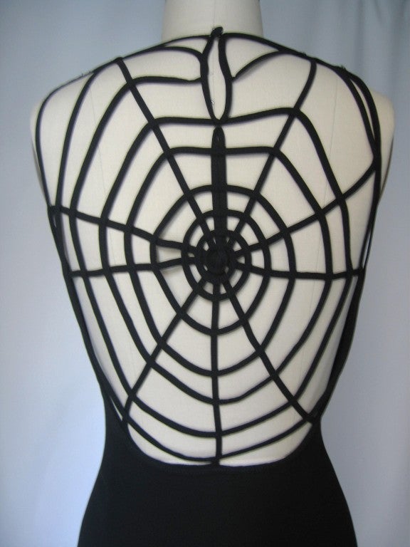 spider web back dress