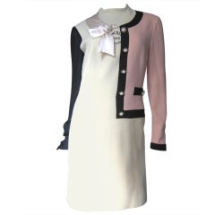 Vintage 1990's Moschino Dress with Chanel Style Half Jacket