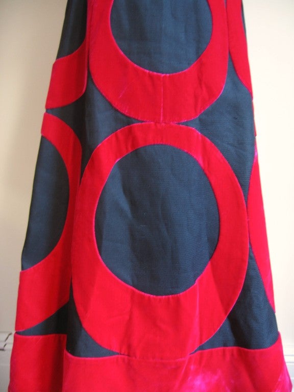 Iconic 1960's Pierre Balmain Couture Silk Maxi Gown In Excellent Condition In Water Mill, NY