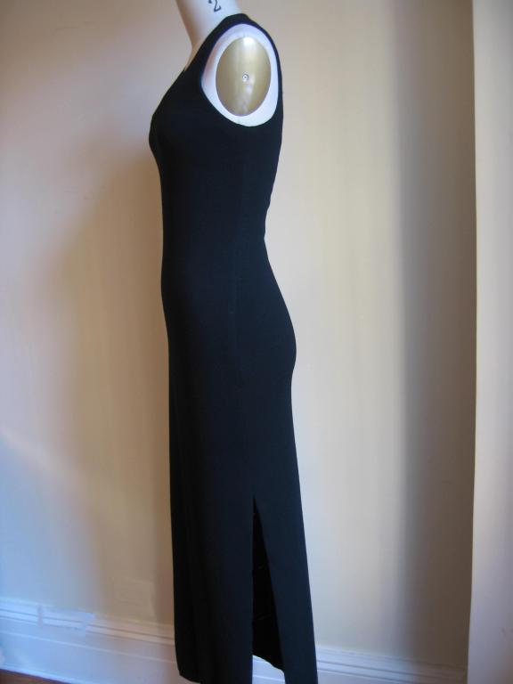 Geoffrey Beene Vintage Asymmetric Cut Out Back Gown In Excellent Condition In Water Mill, NY