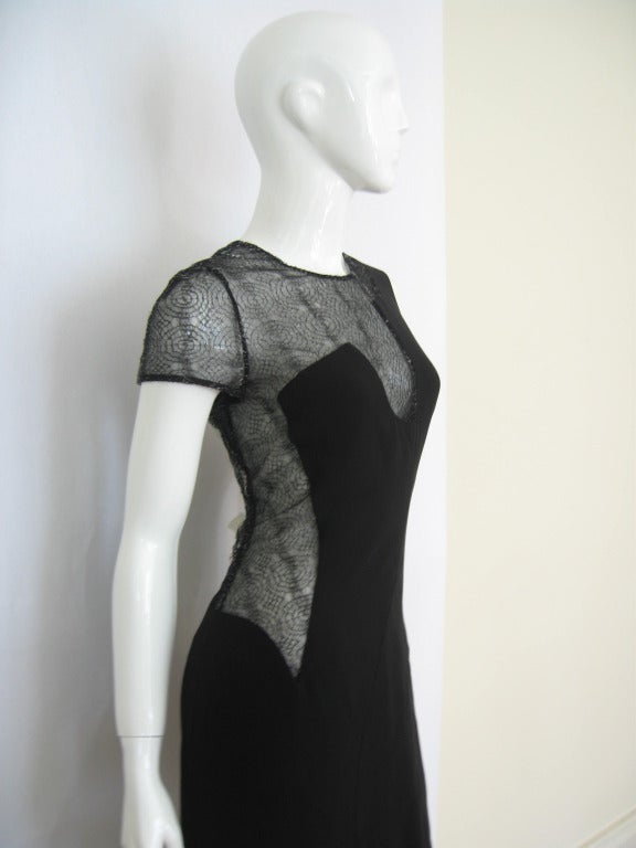 Gianni Versace Couture Assymetric One Sleeve Dress with Cutouts In Excellent Condition In Water Mill, NY