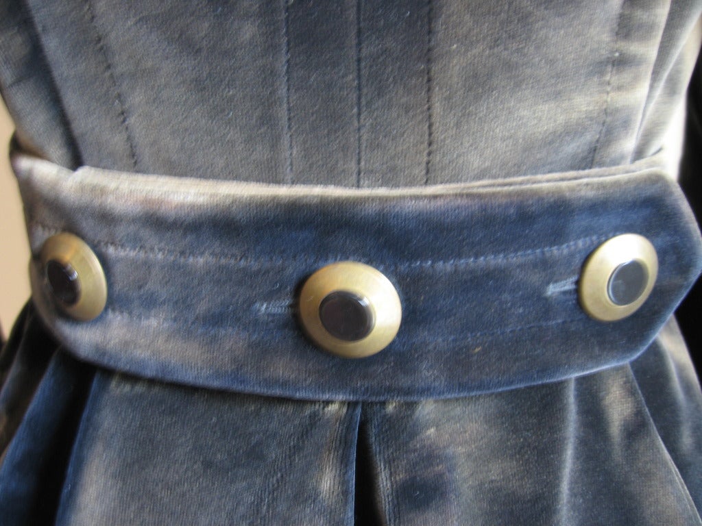 Vintage Gaultier Ombre Velvet Bustle Coat 2