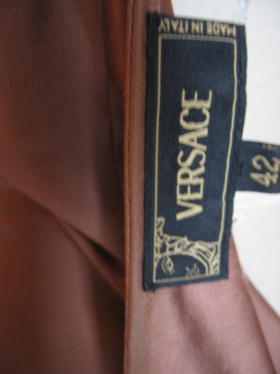 Versace Silk Plunge Halter Dress 5