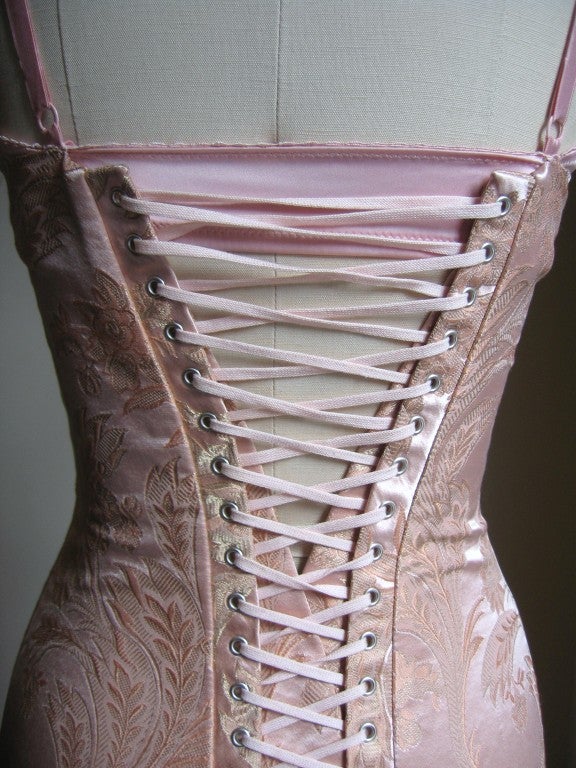 corset silk dress