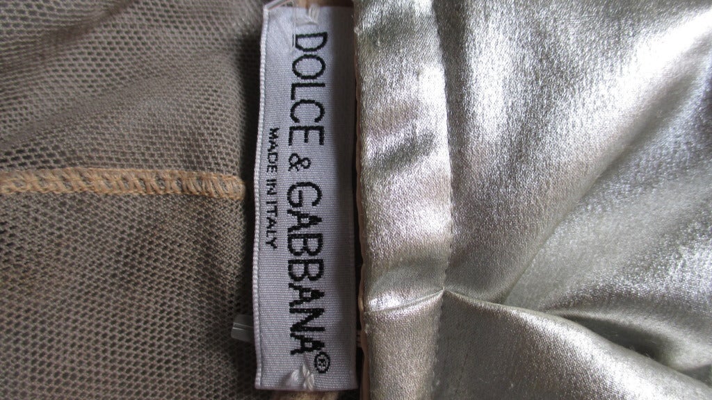 Dolce & Gabbana Silver Corset Bustier Dress 1