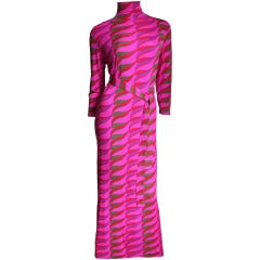 1970's La Mendola Silk Dress 10