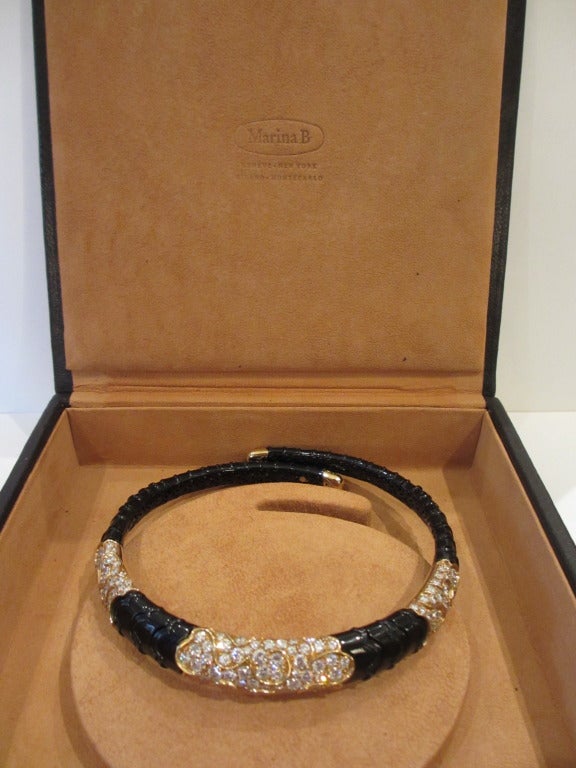 Marina B. Black and Yellow Gold with Diamonds  Choker Necklace