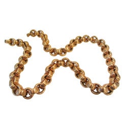 Yellow Gold Curb Link Chain Necklace and Bracelet