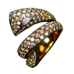 Brown Diamond Serpent Ring