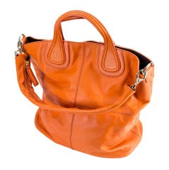 Used Authentic Givenchy Orange Leather Nightingale Satchel Bag NWT