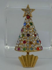 Conical Christmas Tree ASKEW LONDON Brooch Pin