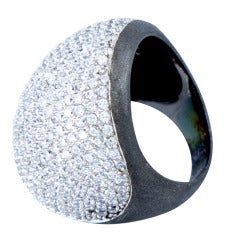 Fabulous Disco Fever Sparkling Crystal Dome Sterling Silver Ring 11
