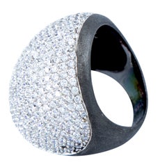 Fabulous Disco Fever Sparkling Crystal Dome Sterling Silver Ring