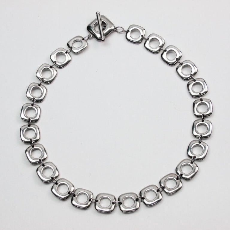 De las mujeres Collar y pulsera Elsa Peretti Tiffany & Co. de plata de ley con almohadillas