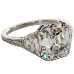 Beautiful Square Emerald Cut Diamond Ring