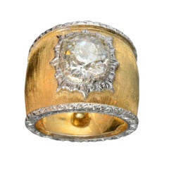 BUCCELLATI Old Mine Cushion Diamond Solitaire Ring