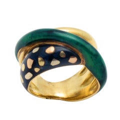 Nouvelle Bague Gold and Enamel Ring