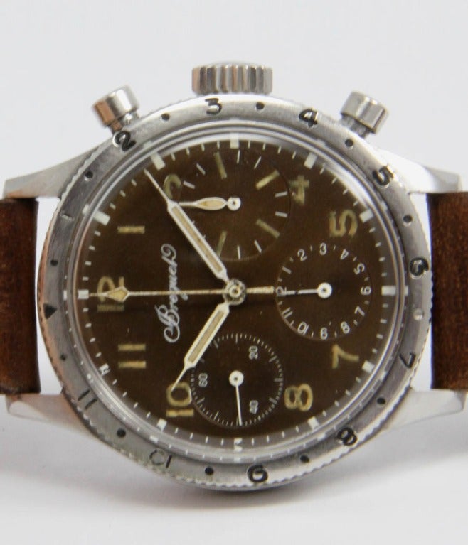 Men's Breguet Stainless Steel Aeronaval Type XX Chronograph Wristwatch