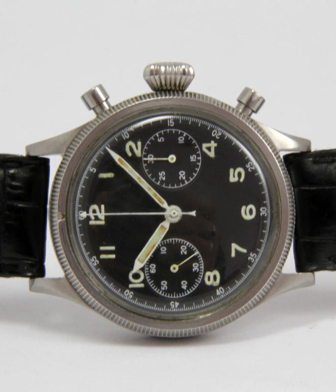 Men's Breguet Stainless Steel Aeronavale Pilot's Chronograph Wristwatch