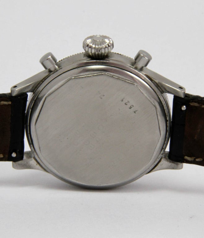 Breguet Stainless Steel Aeronavale Pilot's Chronograph Wristwatch 1