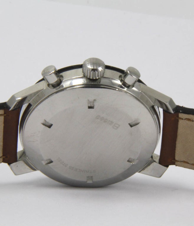 Breguet Stainless Steel Aeronavale Type XX Military Chronograph Wristwatch circa 1969 1