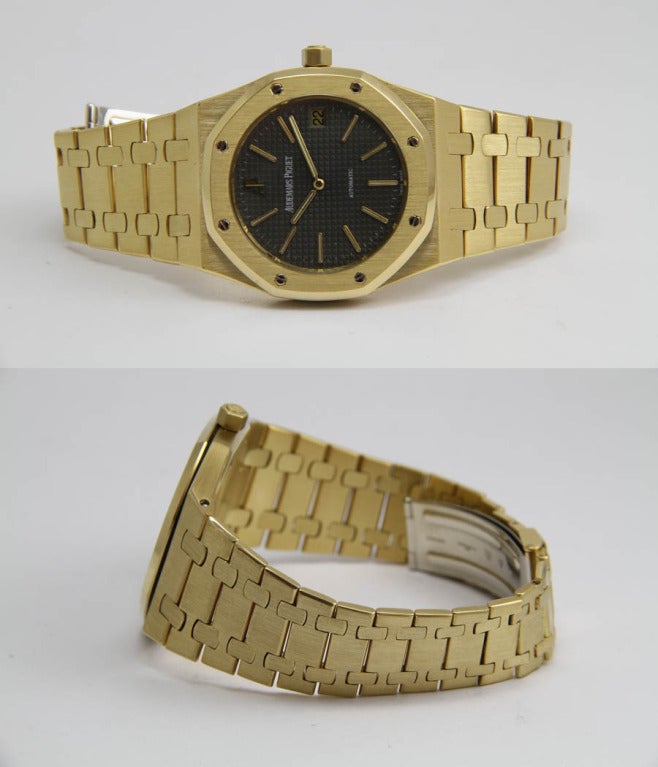 Men's Audemars Piguet Yellow Gold Royal Oak Jumbo Wristwatch