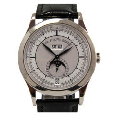 Patek Philippe White Gold Annual Calendar Calatrava Wristwatch Ref 5396G
