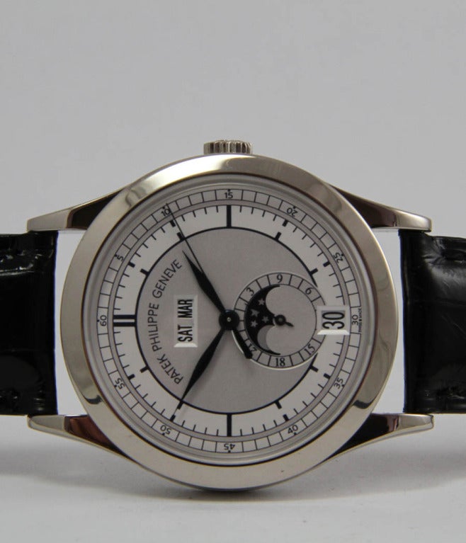 Patek Philippe White Gold Annual Calendar Calatrava Wristwatch Ref 5396G 2