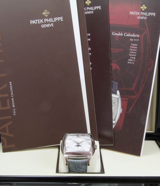 Patek Philippe White Gold Gondolo Calendario Wristwatch Ref 5135G 3