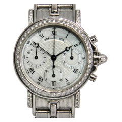 Breguet Lady's White Gold and Diamond Marine Chronograph Wristwatch Ref 258