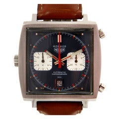 Heuer Stainless Steel Monaco Chronograph Wristwatch