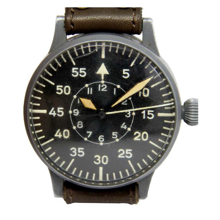 Laco-Durowe Stainless Steel Aviator Wristwatch Ref 23883 at 1stDibs