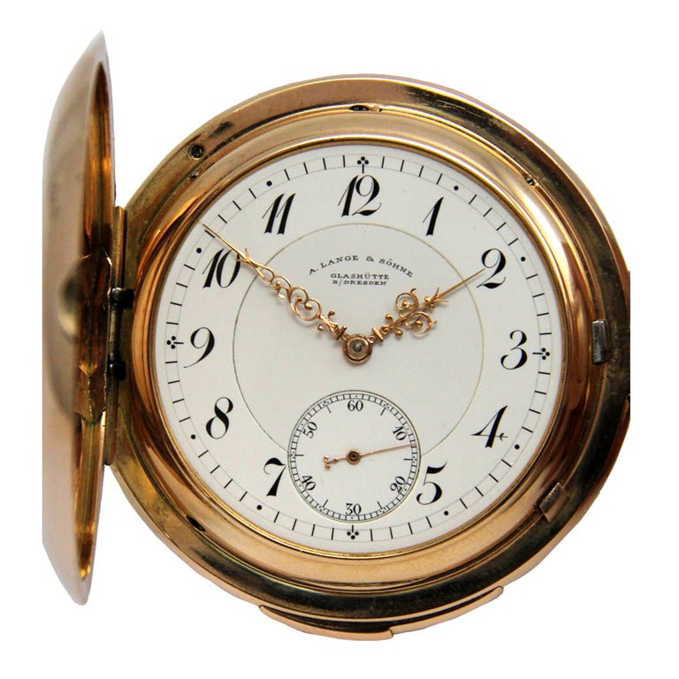A. Lange & Söhne Rose Gold Quarter Repeating Hunter Cased Pocket Watch