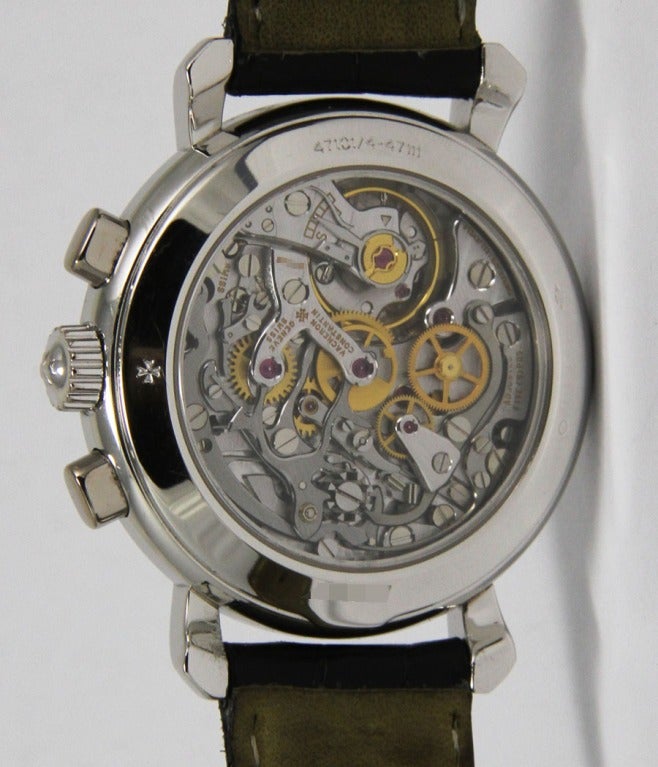 Women's or Men's Vacheron Constantin Platinum Chronograph Wristwatch Ref 47111/P