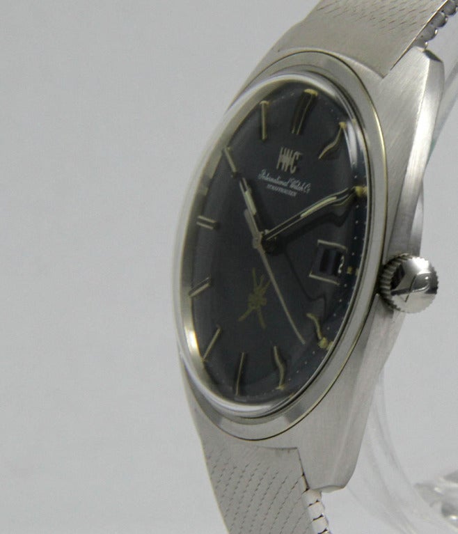 IWC Sultan of Oman Tonneau-Armbanduhr aus Weißgold mit Datum im Zustand „Hervorragend“ in Munich, Bavaria