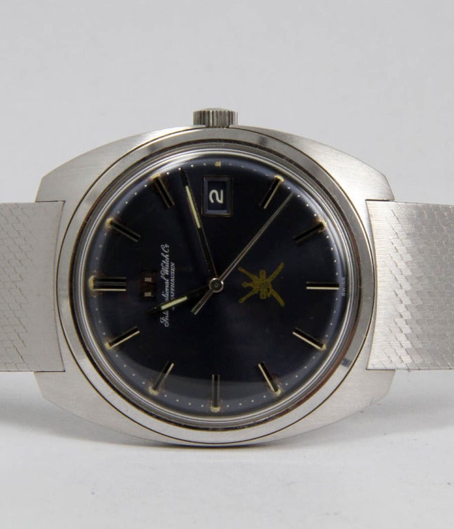 IWC Sultan of Oman Tonneau-Armbanduhr aus Weißgold mit Datum für Damen oder Herren