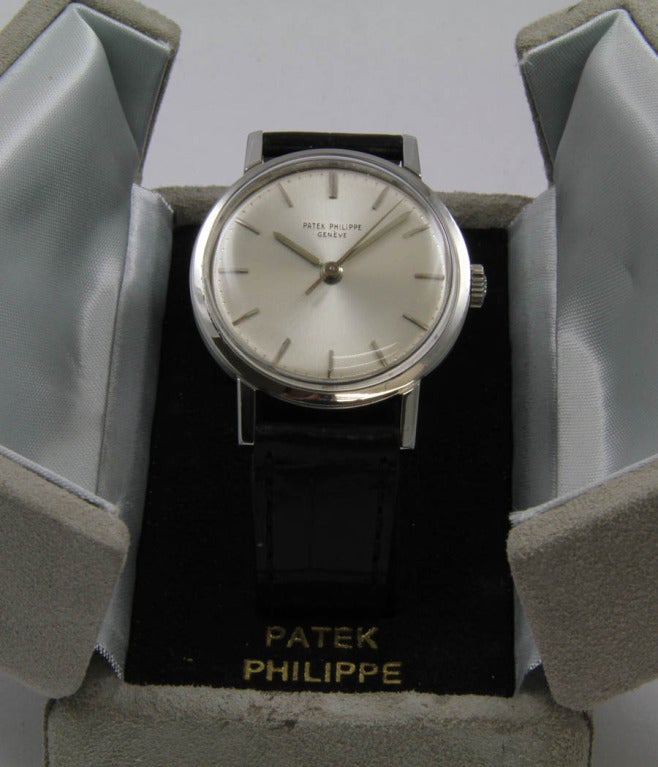 Patek Philippe Stainless Steel Calatrava Wristwatch Ref 3483 2