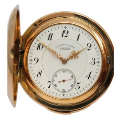 A. Lange & Söhne Pink Gold Quarter Repeating Hunting Cased Pocket Watch
