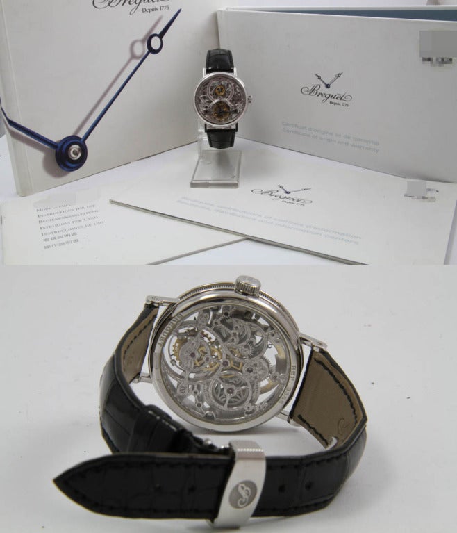 platinum skeleton watch