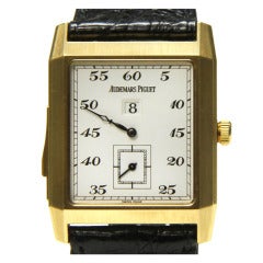 Retro Audemars Piguet Yellow Gold Jump Hour Minute Repeater Wristwatch