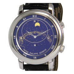 Patek Philippe White Gold Celestial Wristwatch Ref 5102G Wristwatch